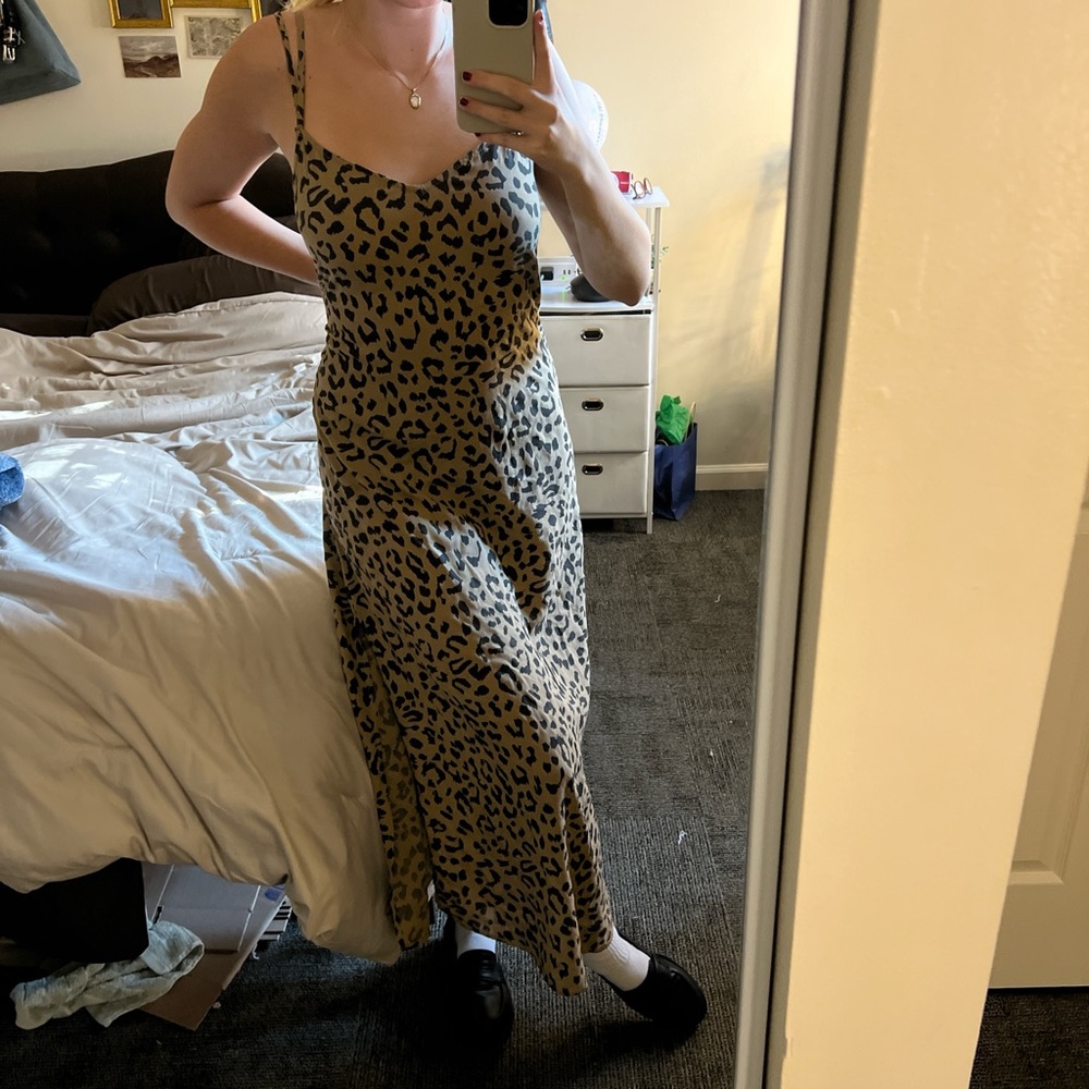 Cheetah print aerie maxi dress